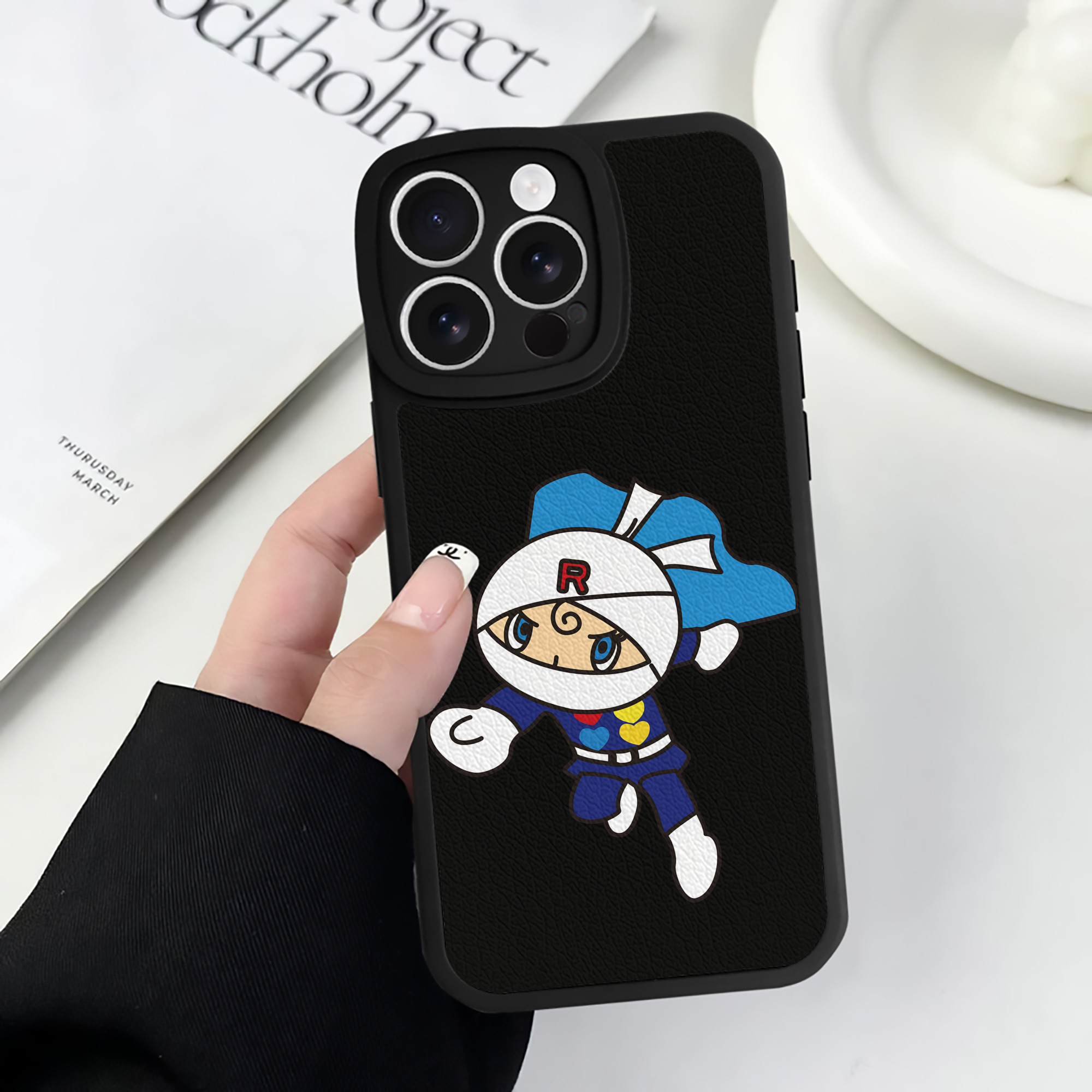 （画像用） アンパンマン Anpanman 【iPhone 16シリーズ対応】シリコンスマホケース（レザー調） 材質：シリコン